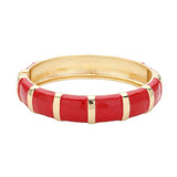 Enamel Bamboo Hinged Bangle Bracelet - Madeline Love - Flyclothing LLC