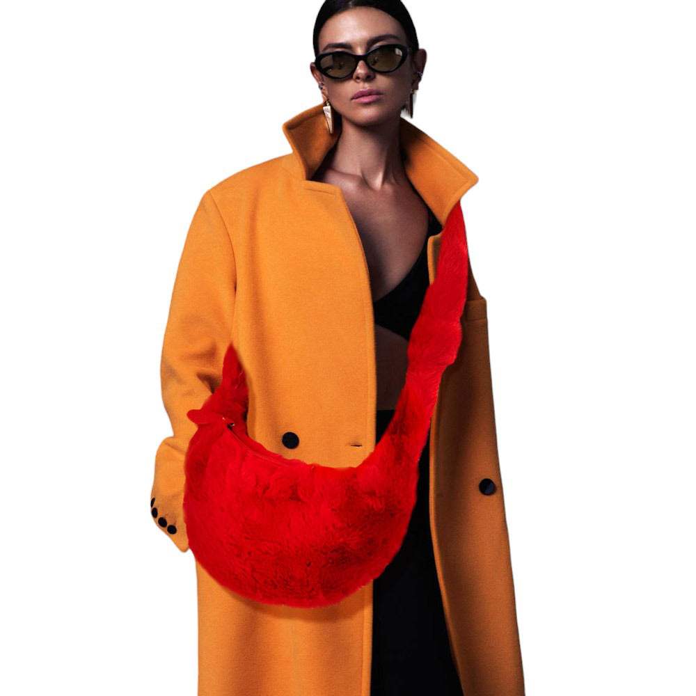 Faux Fur Fuzzy Plush Crossbody Bag - Madeline Love - Flyclothing LLC