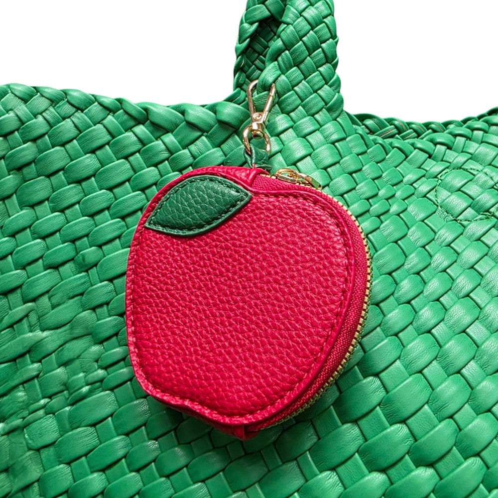 Faux Leather Apple Bag Charm - Madeline Love - Flyclothing LLC