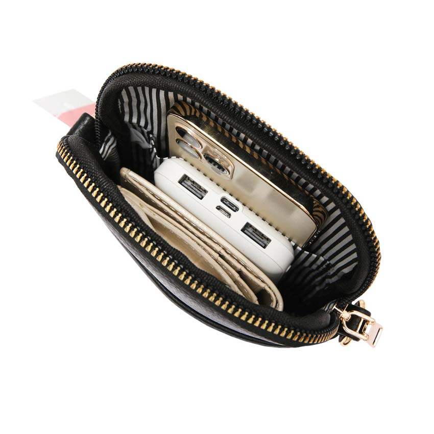 Faux Leather Rectangle Crossbody Bag - Madeline Love - Flyclothing LLC