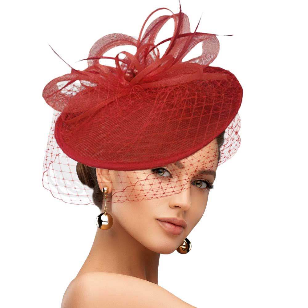 Feather Mesh Fascinator Headband - Madeline Love - Flyclothing LLC