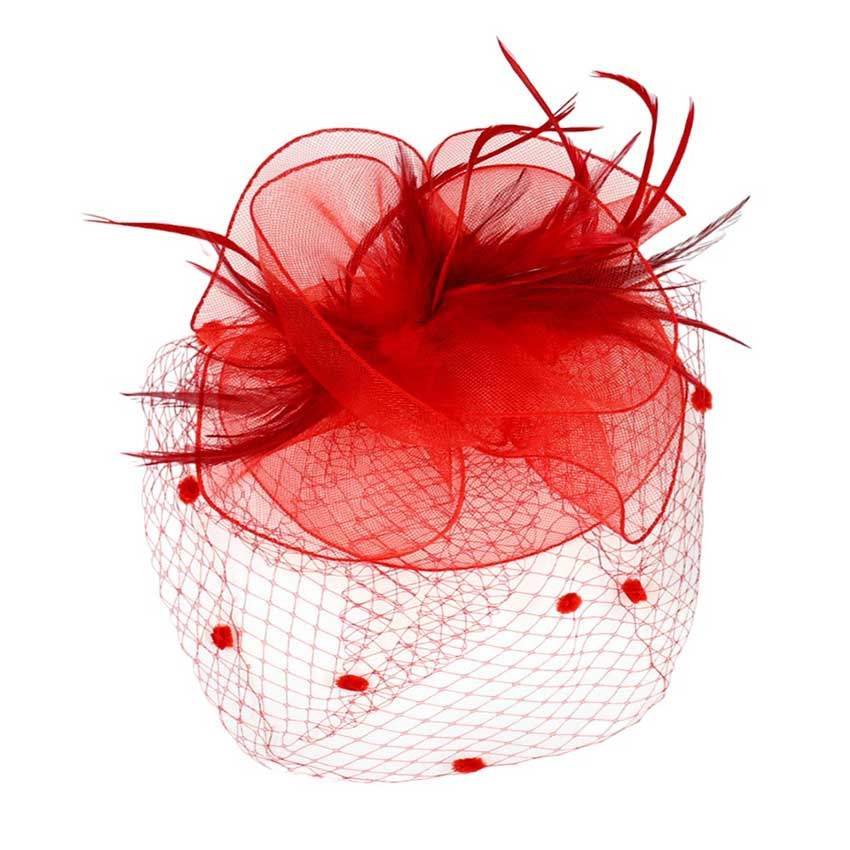 Feather Mesh Flower Fascinator Headband - Madeline Love - Flyclothing LLC