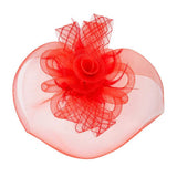 Feather Mesh Flower Fascinator Headband - Madeline Love - Flyclothing LLC