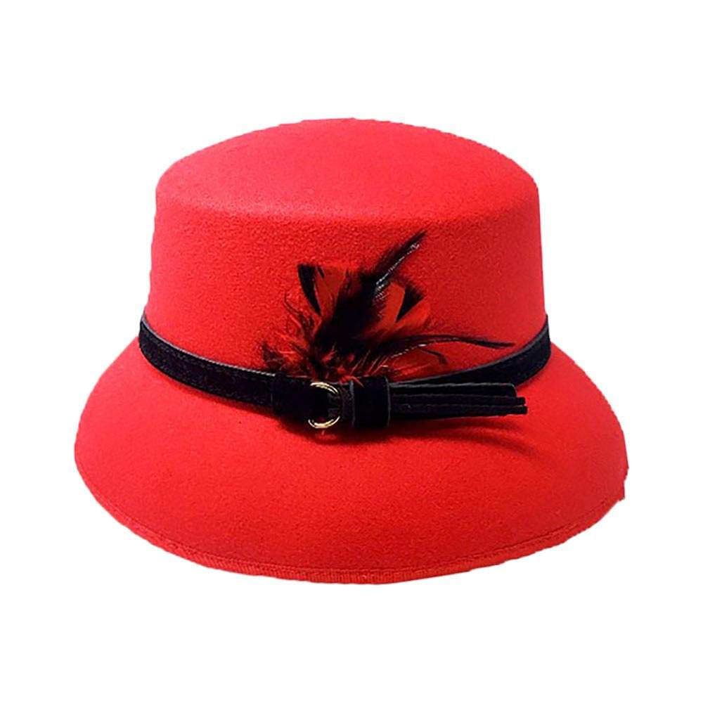 Feather Pointed Felt Hat - Madeline Love - Flyclothing LLC