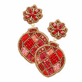 Felt Back Beaded Dangle Earrings - Madeline Love - Flyclothing LLC