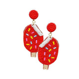 Felt Back Seed Beaded Popsicle Dangle Earrings - Madeline Love - Flyclothing LLC