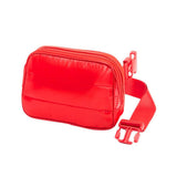 Glossy Puffer Rectangle Sling Bag Fanny Bag Belt Bag - Madeline Love - Flyclothing LLC