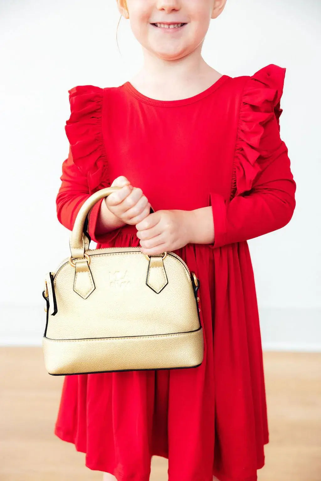 Red L/S Ruffle Twirl Dress - Mila & Rose ® - Flyclothing LLC