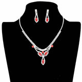 Marquise Stone Accented Rhinestone Pave Necklace - Madeline Love - Flyclothing LLC
