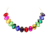 Oval Stone Evening Necklace - Madeline Love - Flyclothing LLC