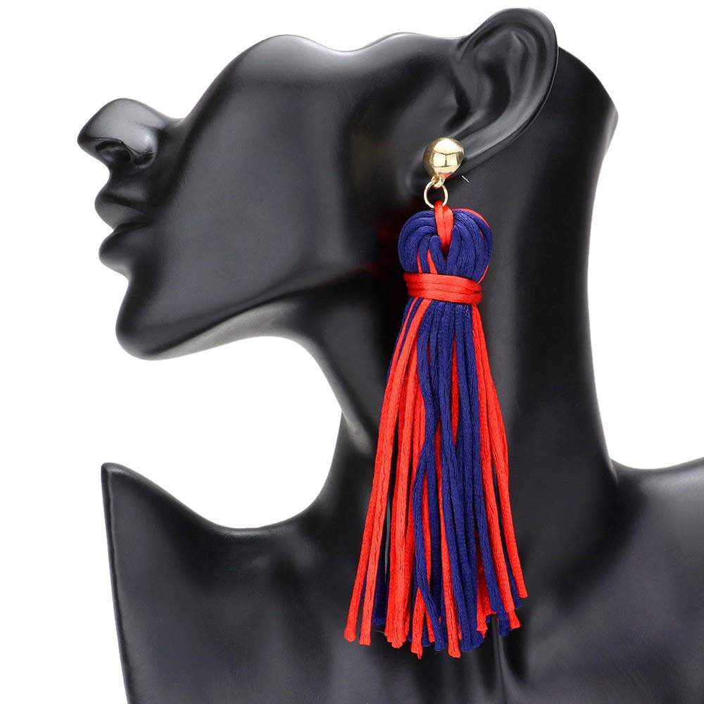 Yarn Tassel Dangle Earrings - Madeline Love - Flyclothing LLC