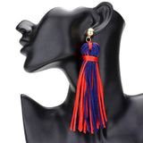 Yarn Tassel Dangle Earrings - Madeline Love - Flyclothing LLC