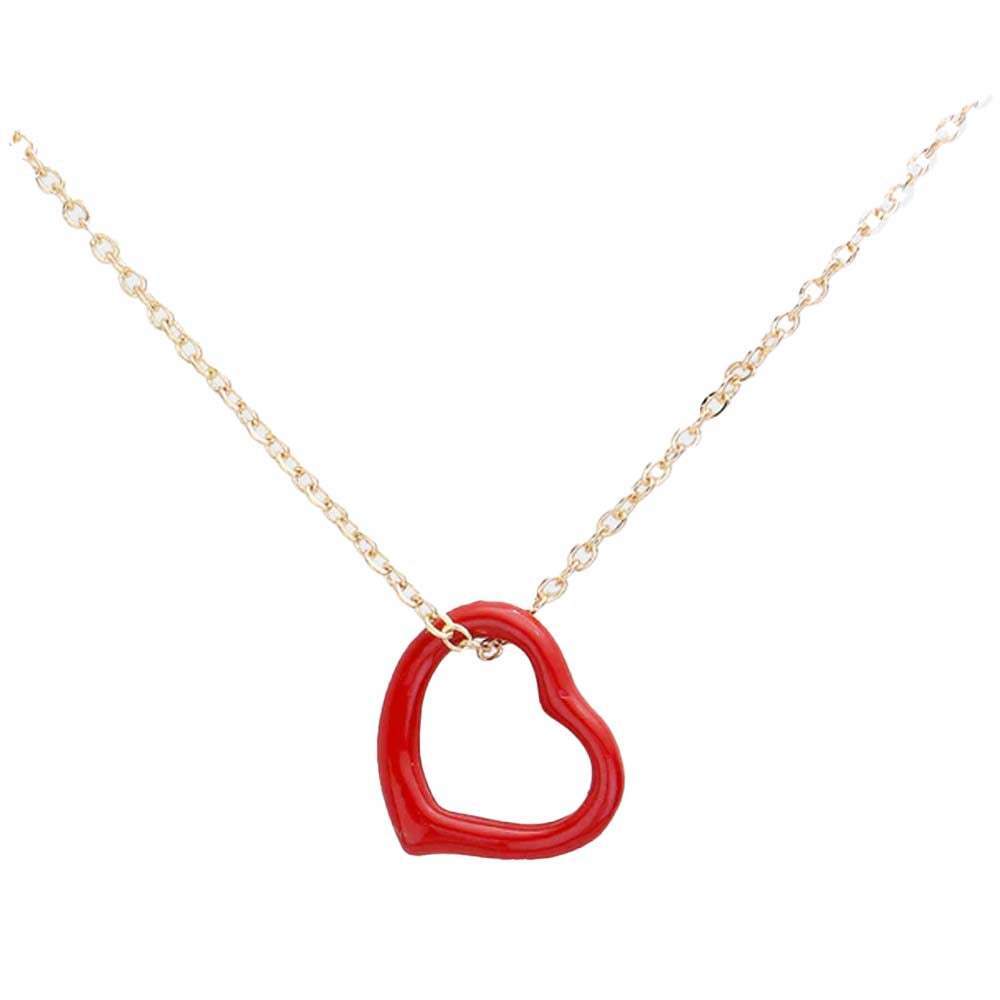 Open Heart Pendant Necklace - Madeline Love - Flyclothing LLC