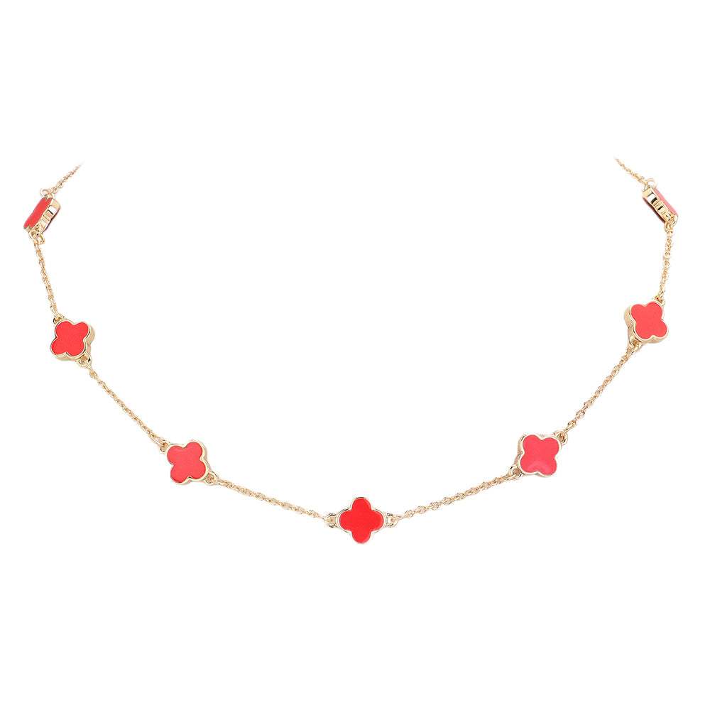 Quatrefoil Station Necklace - Madeline Love - Flyclothing LLC