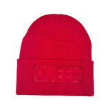 Queen Message Solid Knit Beanie Hat - Madeline Love - Flyclothing LLC