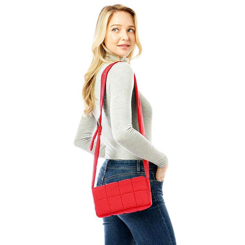 Quilted Puffer Crossbody Bag - Madeline Love - Flyclothing LLC