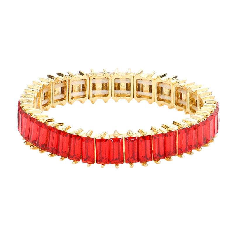 Rectangle Stone Stretch Evening Bracelet - Madeline Love - Flyclothing LLC