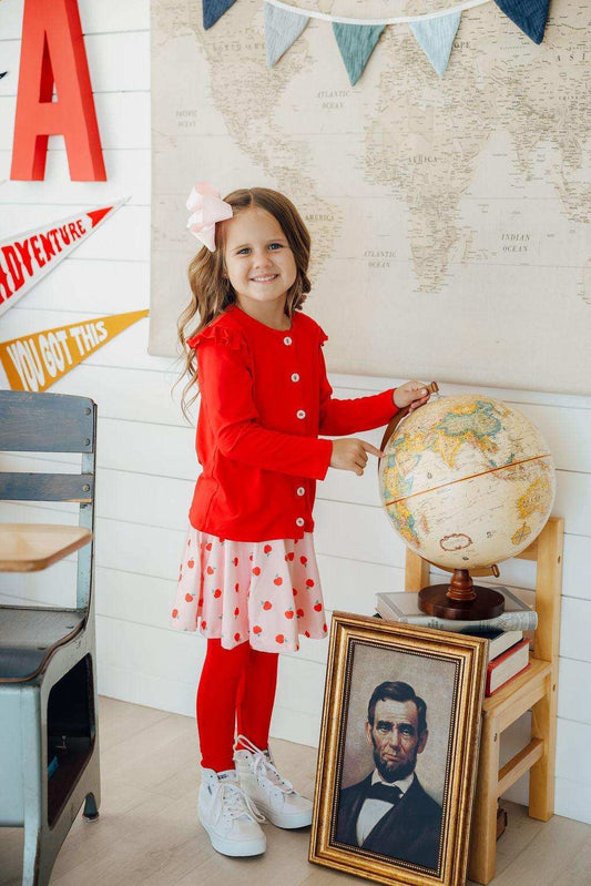 Red Ruffle Cardigan - Mila & Rose ® - Flyclothing LLC