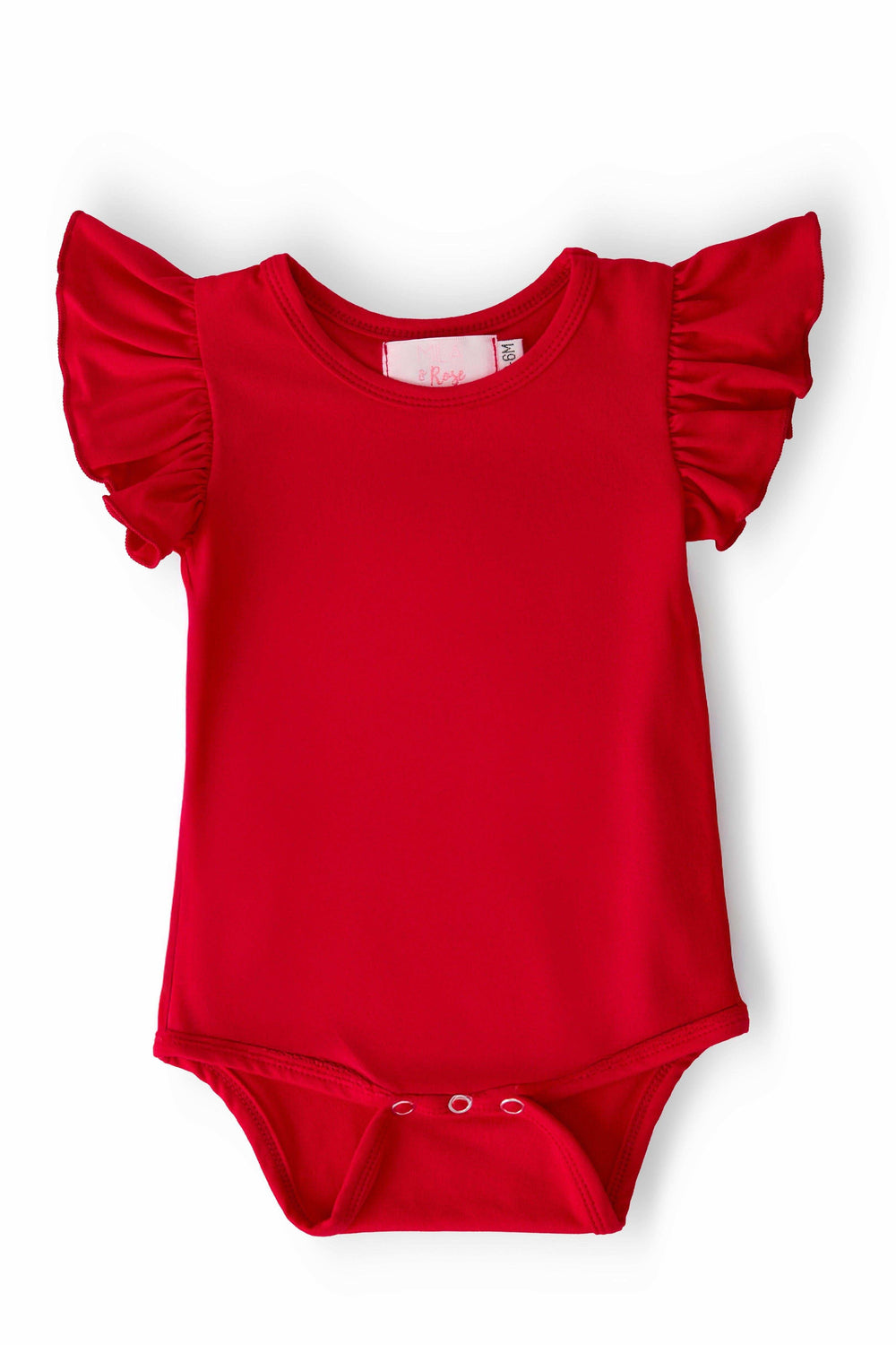 Red S/S Flutter Bodysuit - Mila & Rose ® - Flyclothing LLC