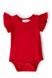 Red S/S Flutter Bodysuit - Mila & Rose ® - Flyclothing LLC