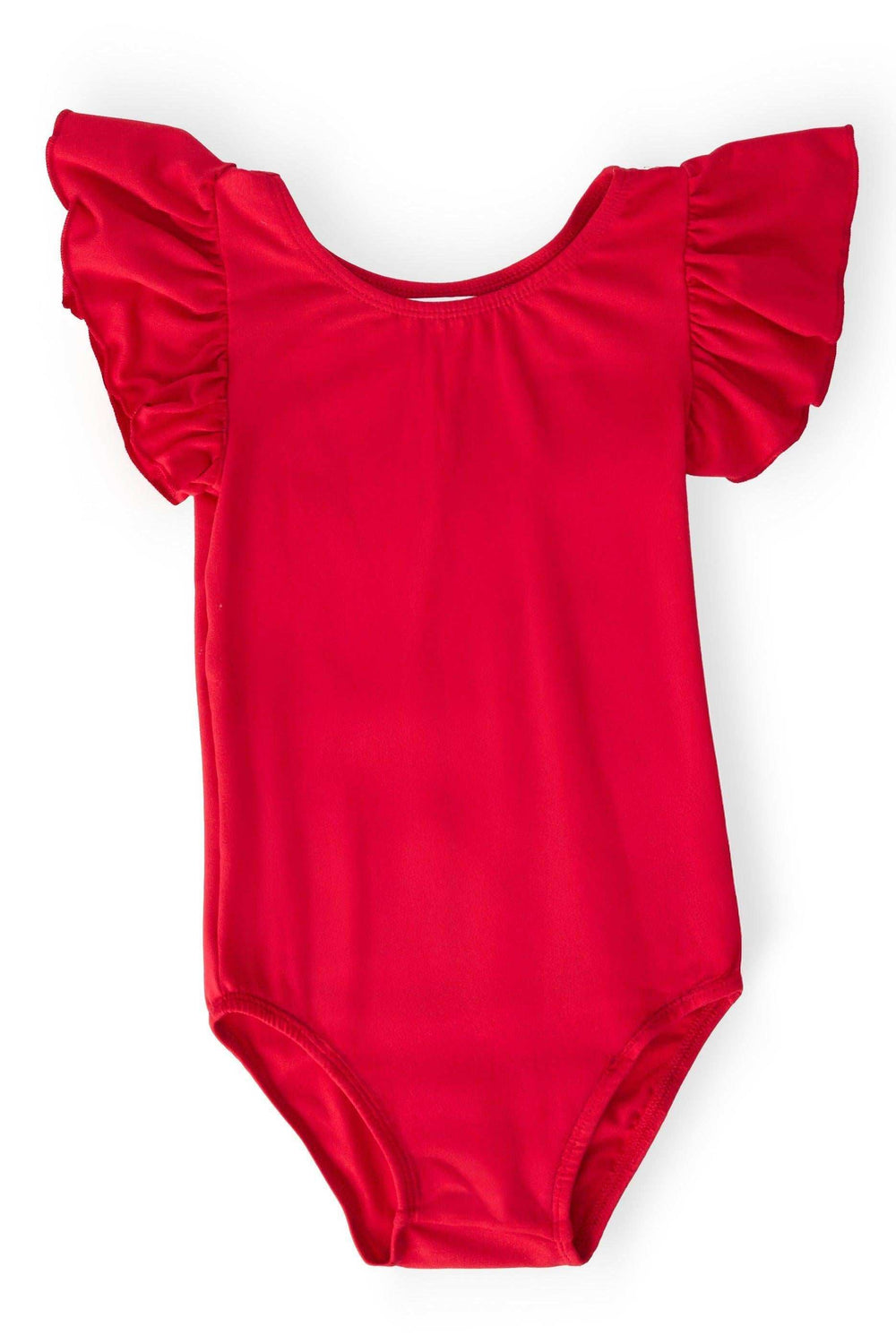 Red S/S Flutter Sleeve Leotard - Mila & Rose ® - Flyclothing LLC