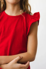 Red S/S Ruffle Tee - Mila & Rose ® - Flyclothing LLC