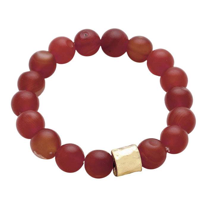 Semi precious stone beaded stretch bracelet - Madeline Love - Flyclothing LLC