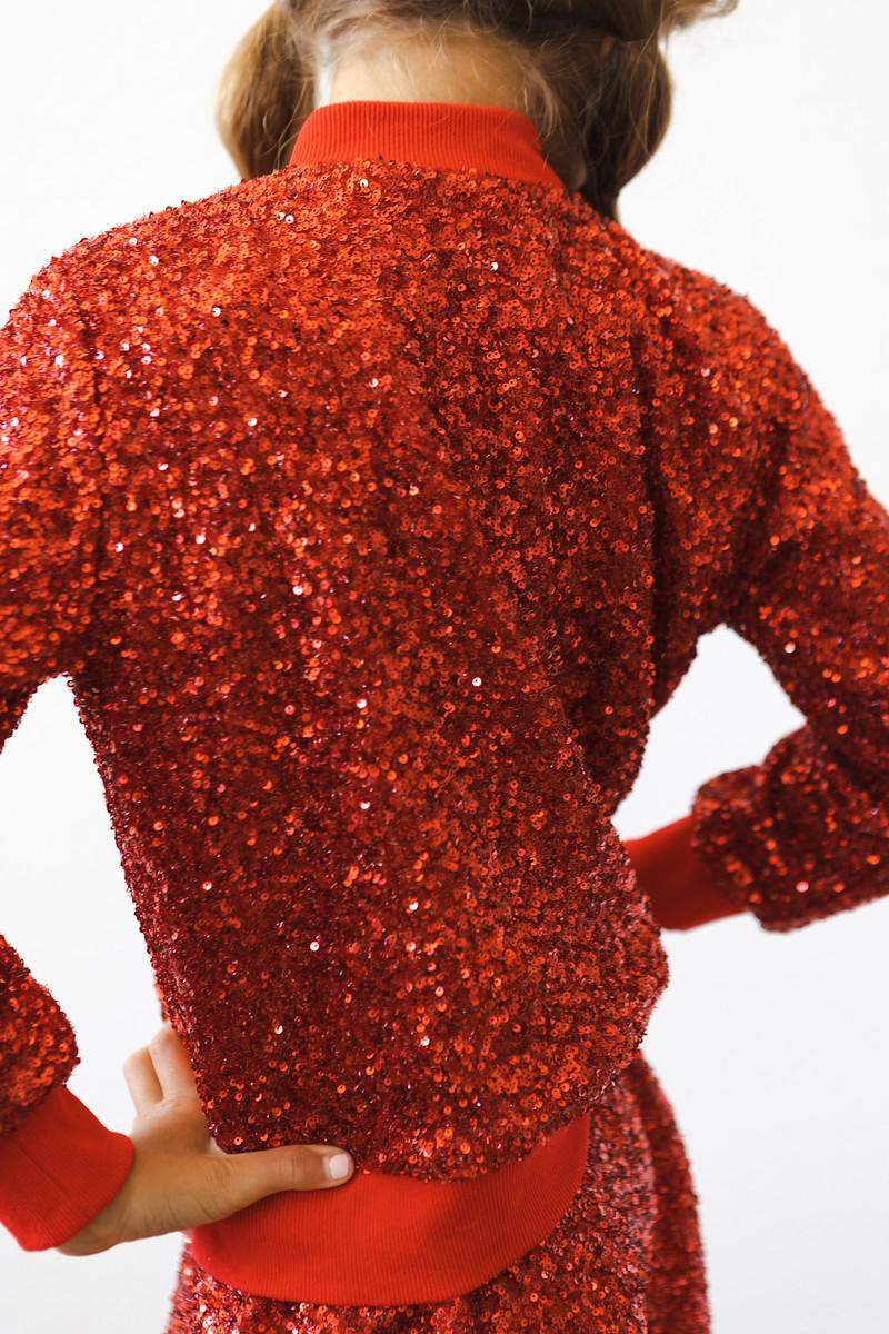 Red Sequin Jacket - Mila & Rose ® - Flyclothing LLC
