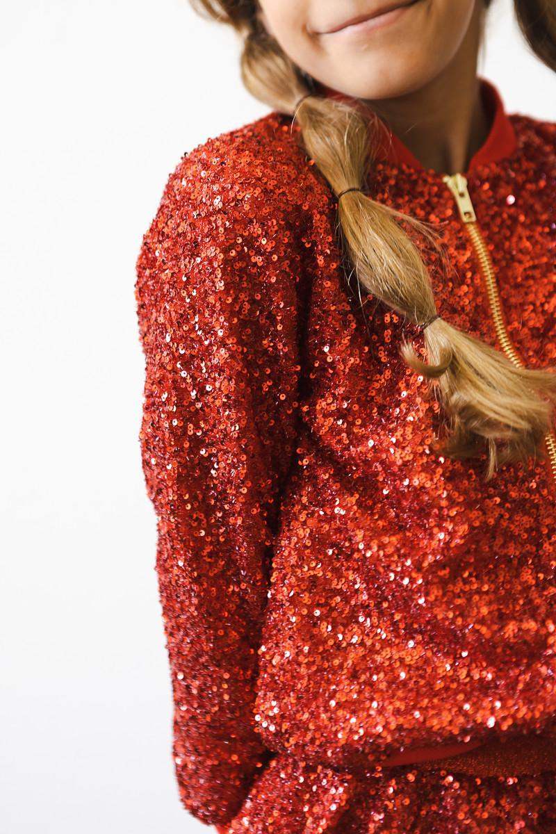 Red Sequin Jacket - Mila & Rose ® - Flyclothing LLC