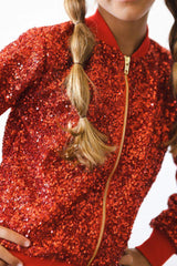 Red Sequin Jacket - Mila & Rose ® - Flyclothing LLC