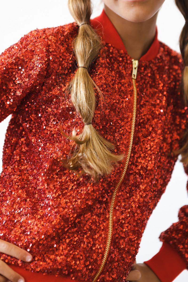 Red Sequin Jacket - Mila & Rose ® - Flyclothing LLC