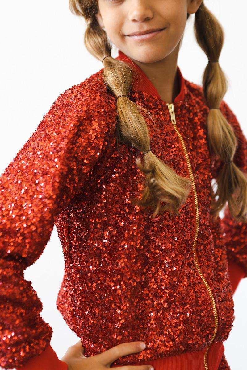Red Sequin Jacket - Mila & Rose ® - Flyclothing LLC