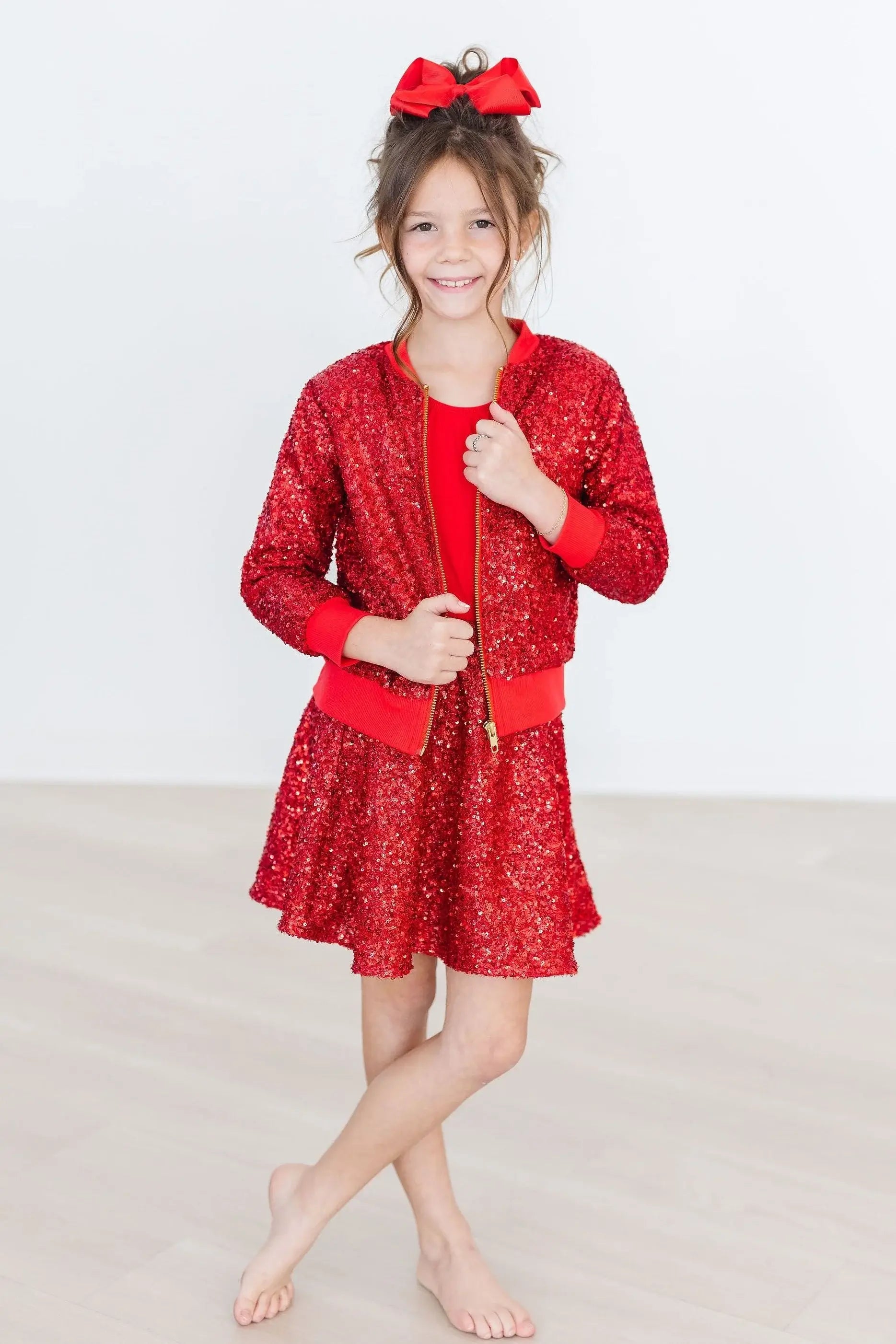 Red Sequin Twirl Skort - Mila & Rose ® - Flyclothing LLC