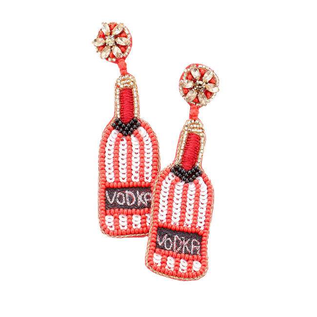 Sequin Vodka Dangle Earrings - Madeline Love - Flyclothing LLC