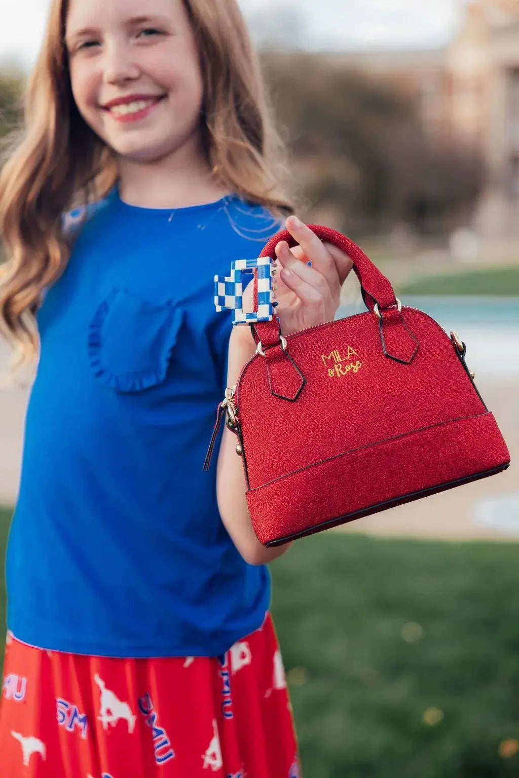 Red Shimmer Girl's Crossbody Purse - Mila & Rose ® - Flyclothing LLC