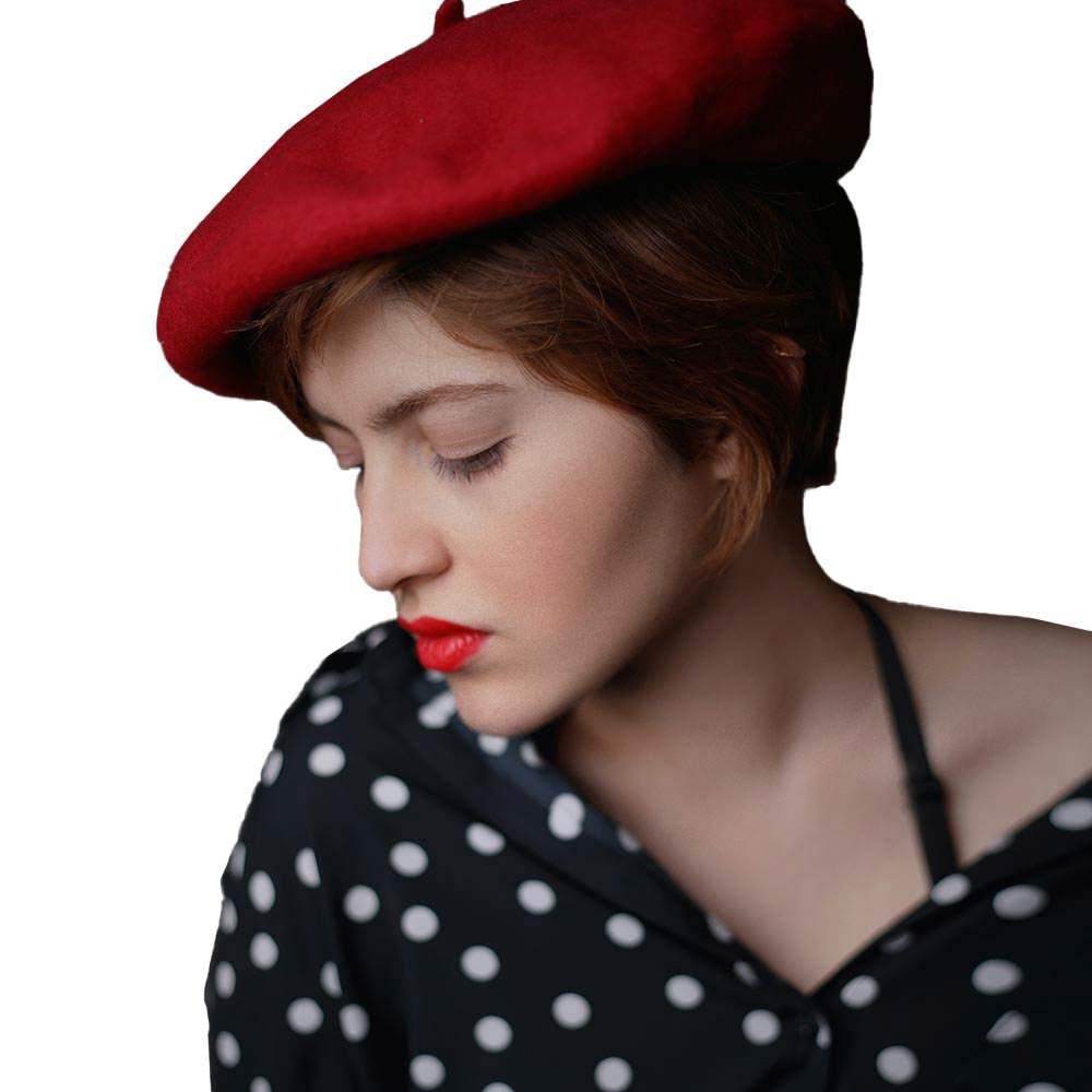 Solid Beret Hat - Madeline Love - Flyclothing LLC