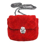 Solid Faux Fur Crossbody Bag - Madeline Love - Flyclothing LLC
