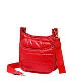 Solid Quilted Shiny Puffer Mini Crossbody Bag - Madeline Love - Flyclothing LLC