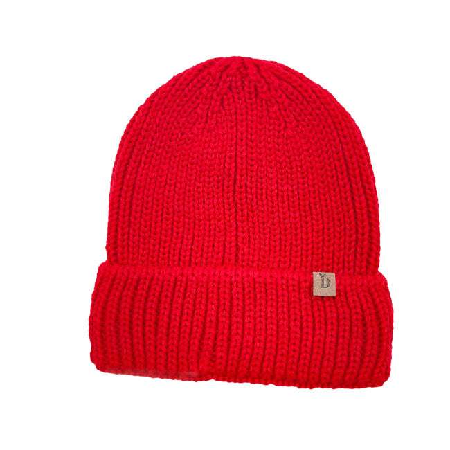 Solid Ribbed Cuff Beanie Hat - Madeline Love - Flyclothing LLC