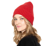 Solid Ribbed Cuff Beanie Hat - Madeline Love - Flyclothing LLC