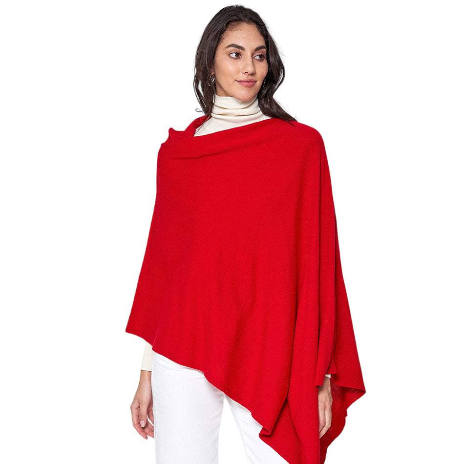 Solid Scarf Poncho - Madeline Love - Flyclothing LLC