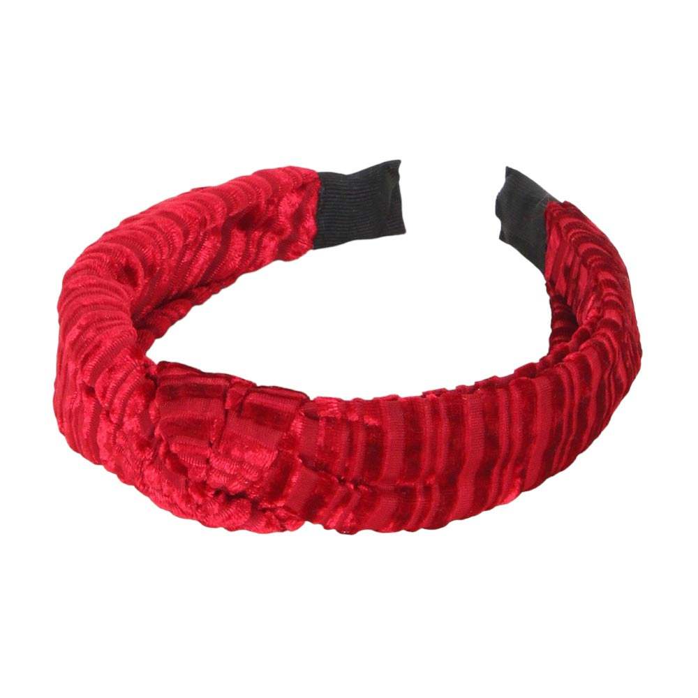 Striped Velvet Knot Burnout Headband - Madeline Love - Flyclothing LLC