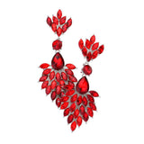 Teardrop Accented Marquise Stone Cluster Evening Earrings - Madeline Love - Flyclothing LLC