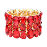 Teardrop Crystal Stretch Evening Bracelet - Madeline Love - Flyclothing LLC
