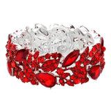 Teardrop Marquise Stone Cluster Stretch Evening Bracelet - Madeline Love - Flyclothing LLC