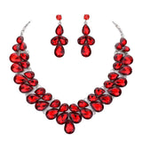 Teardrop Stone Cluster Evening Necklace - Madeline Love - Flyclothing LLC