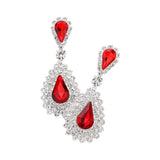 Teardrop Stone Dangle Evening Earrings - Madeline Love - Flyclothing LLC