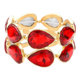 Teardrop Stone Stretch Evening Bracelet - Madeline Love - Flyclothing LLC
