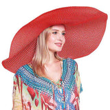 Super Wide Brim Straw Sun Hat - Madeline Love - Flyclothing LLC