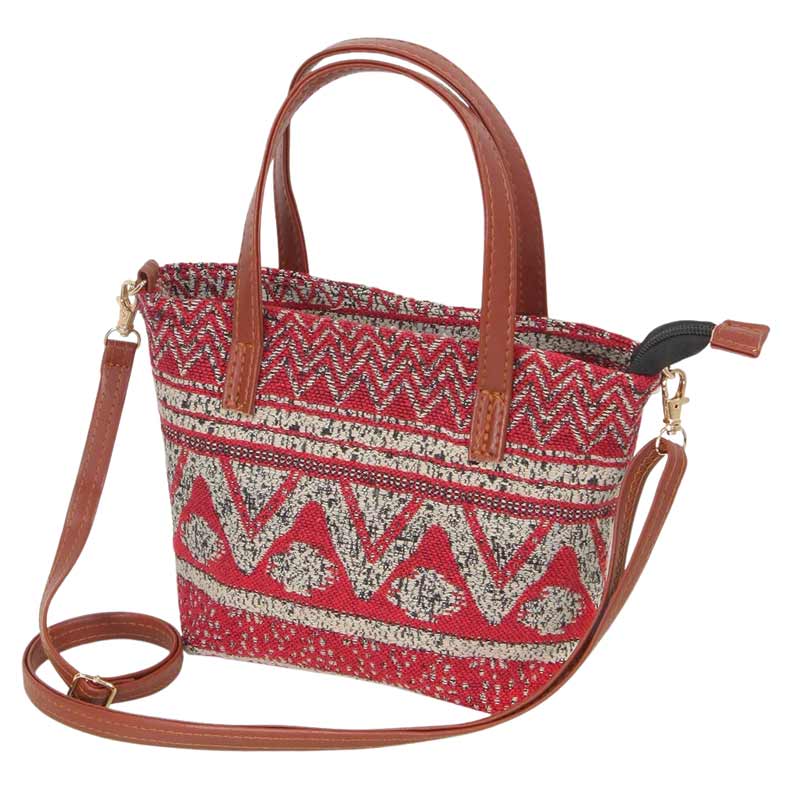 Tribal Patterned Tote Crossbody Bag - Madeline Love - Flyclothing LLC